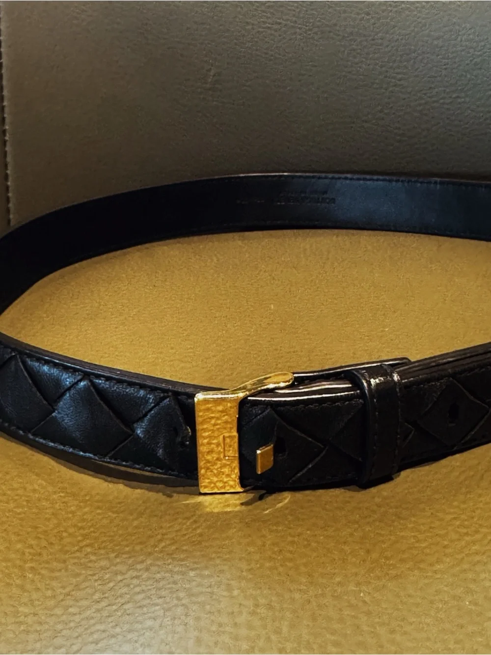 BOTTEGA VENETA Intrecciato leather belt